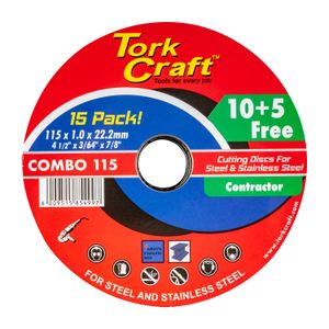 10+5 Cutting Disc Steel & Ss 115 X 1.0 X 22.2 Mm 4x More Peformance